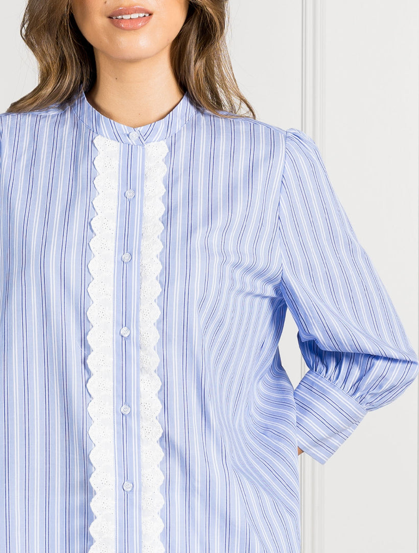 Pippa Striped Blouse Blue