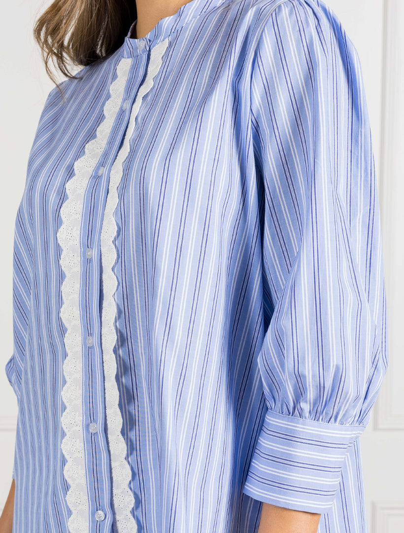 Pippa Striped Blouse Blue