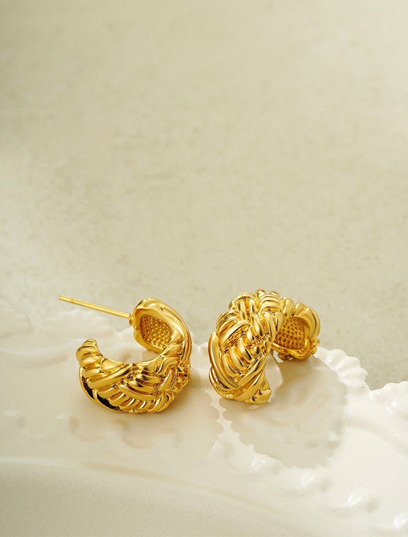 Plaited Hoops Gold - Zjoosh