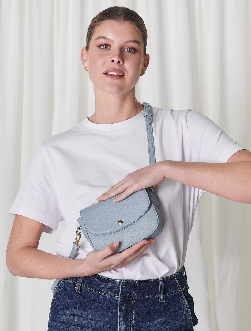 Posy Cross Body Bag Dusty Blue - Zjoosh