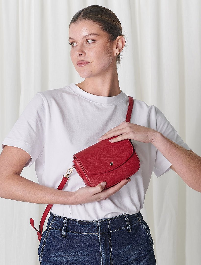 Posy Cross Body Bag Red - Zjoosh