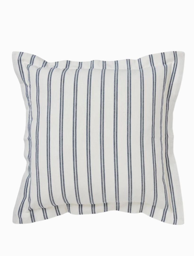 Provence Dark Blue Stripe Cushion 50cm x 50cm - Zjoosh