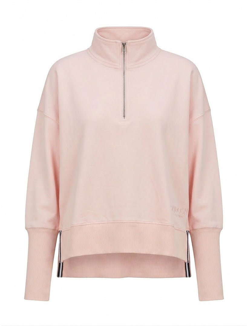 Queenstown Zip Through Sweatshirt Pink - Zjoosh