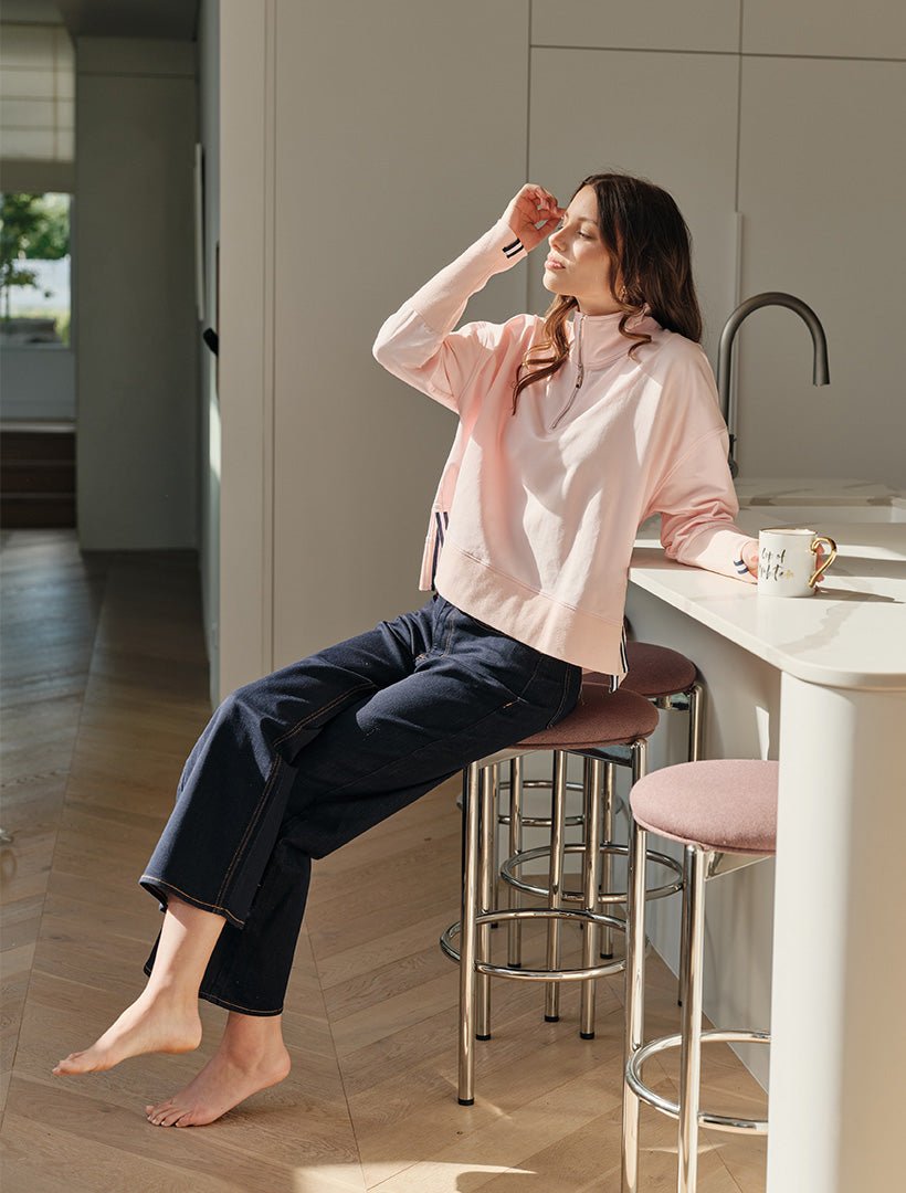 Queenstown Zip Through Sweatshirt Pink - Zjoosh