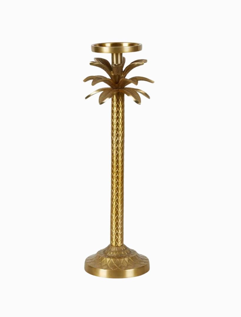 Raffles Palm Candle Stick Gold Medium - Zjoosh