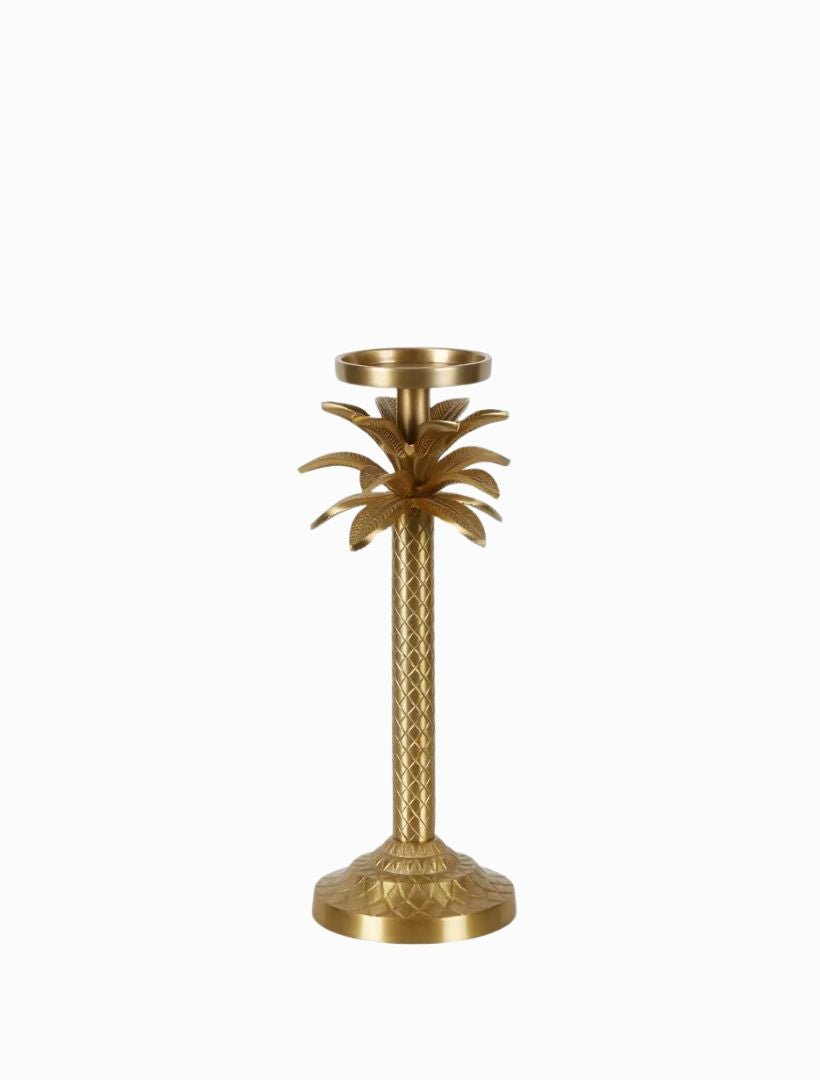 Raffles Palm Candle Stick Gold Small - Zjoosh