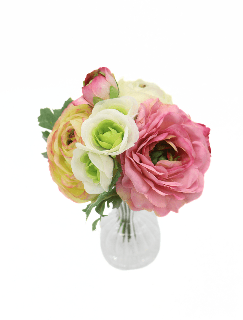 Rannunculus Bouquet Pink White - Zjoosh