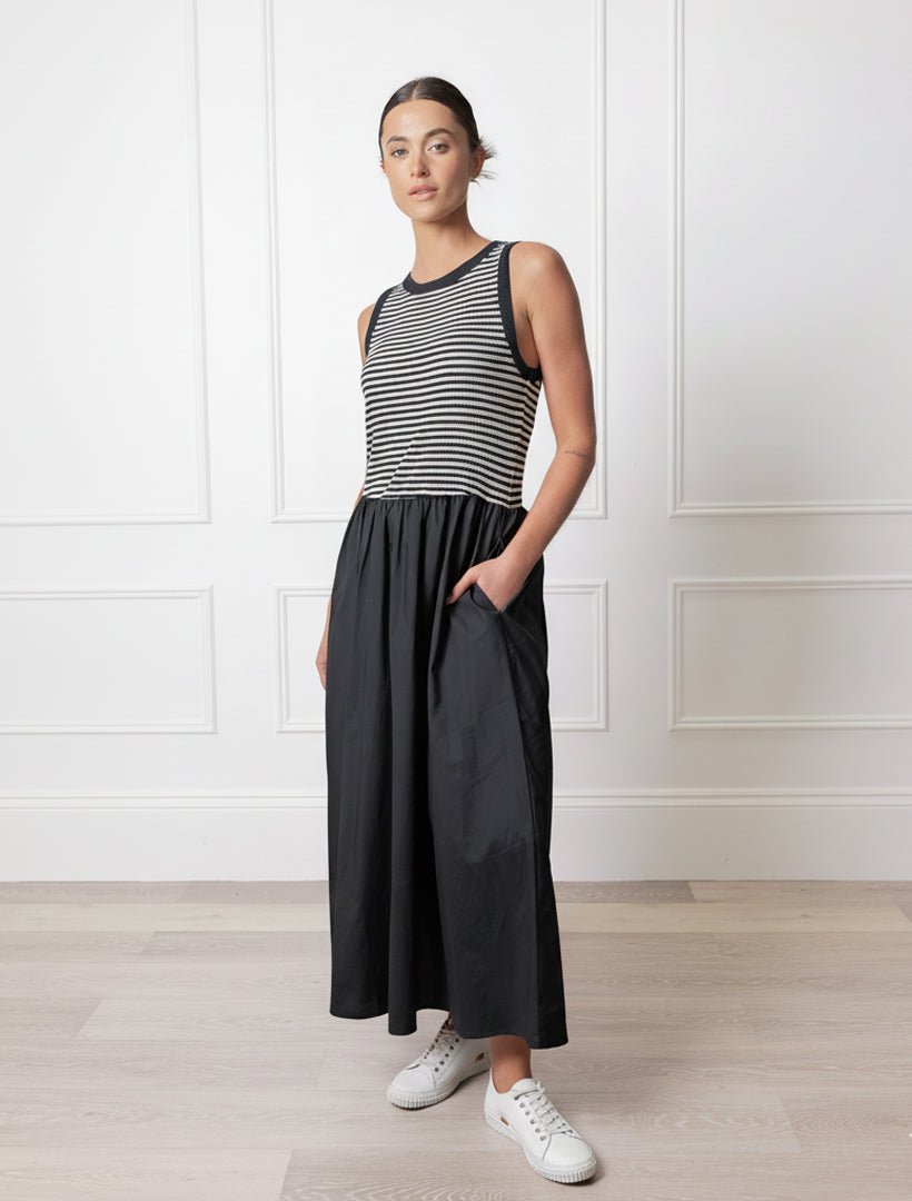 Raven Cotton Dress Navy - FINAL SALE - Zjoosh