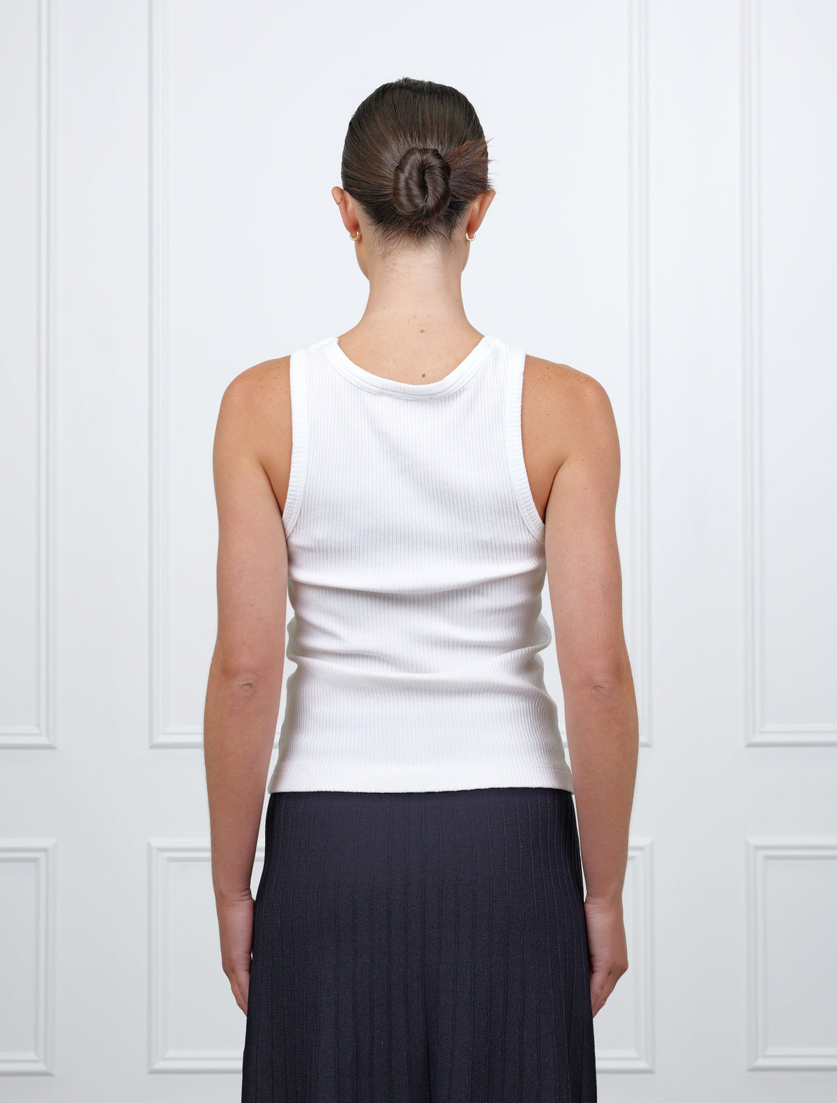 Raven Rib Tank White - Zjoosh