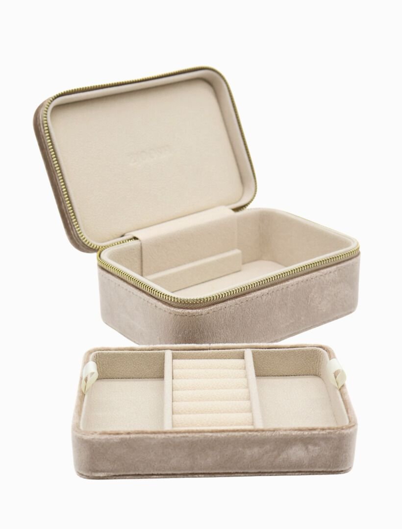 Rectangle Jewellery Case Champagne - Zjoosh