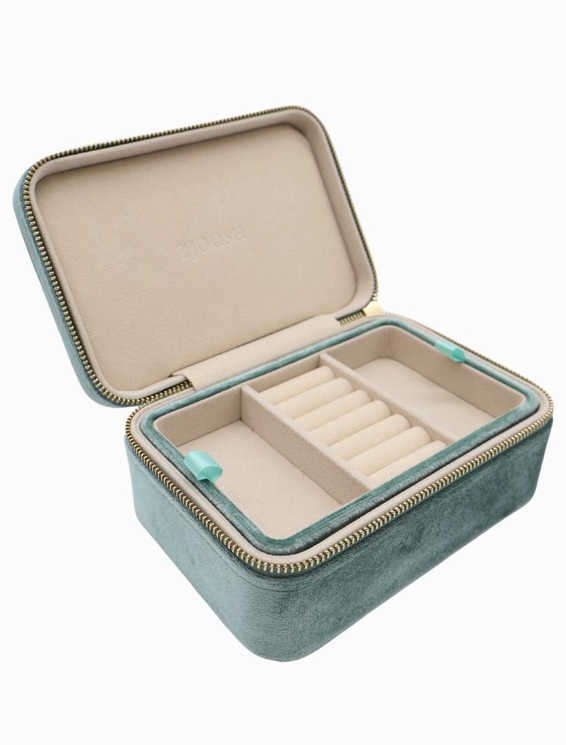 Rectangle Jewellery Case Sage - Zjoosh