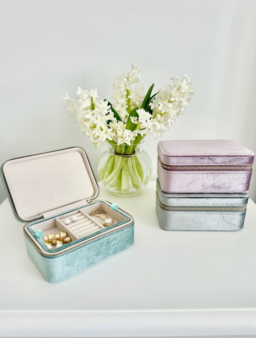 Rectangle Jewellery Case Sage - Zjoosh