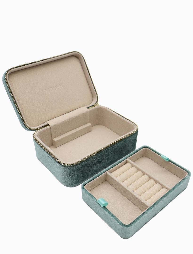 Rectangle Jewellery Case Sage - Zjoosh