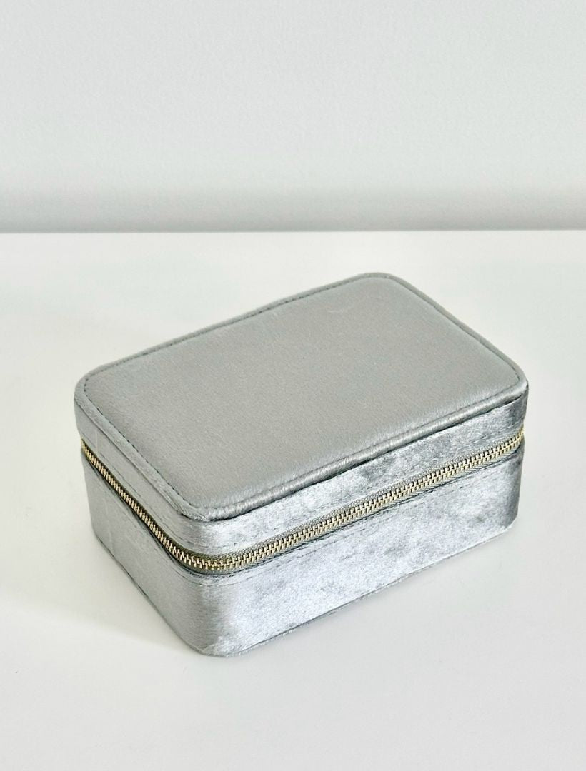 Rectangle Jewellery Case Silver - Zjoosh