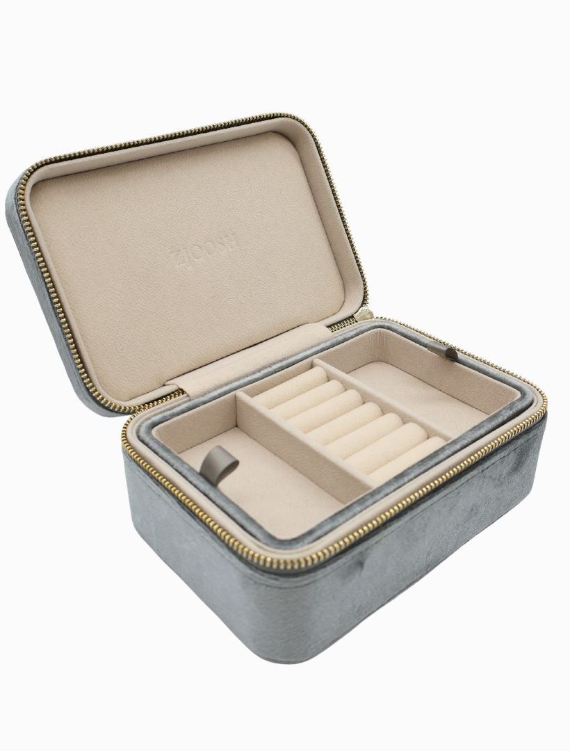 Rectangle Jewellery Case Silver - Zjoosh