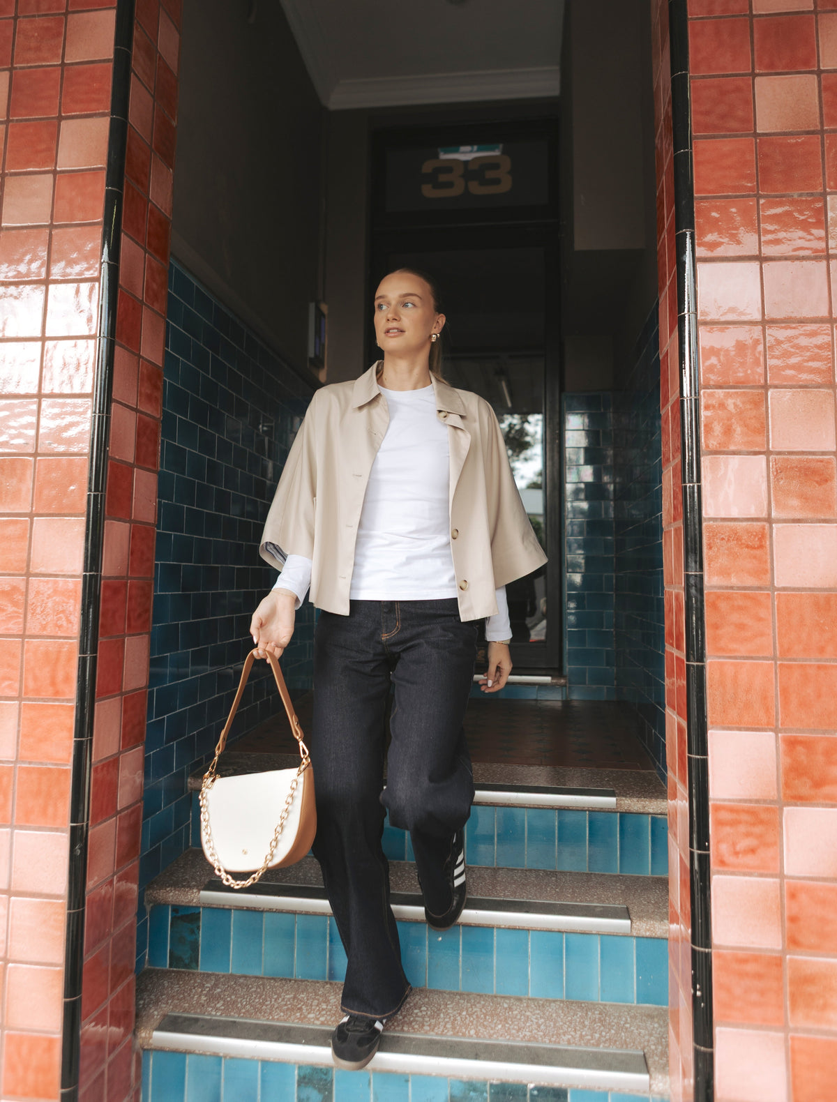 Reece Bag White Tan - Zjoosh