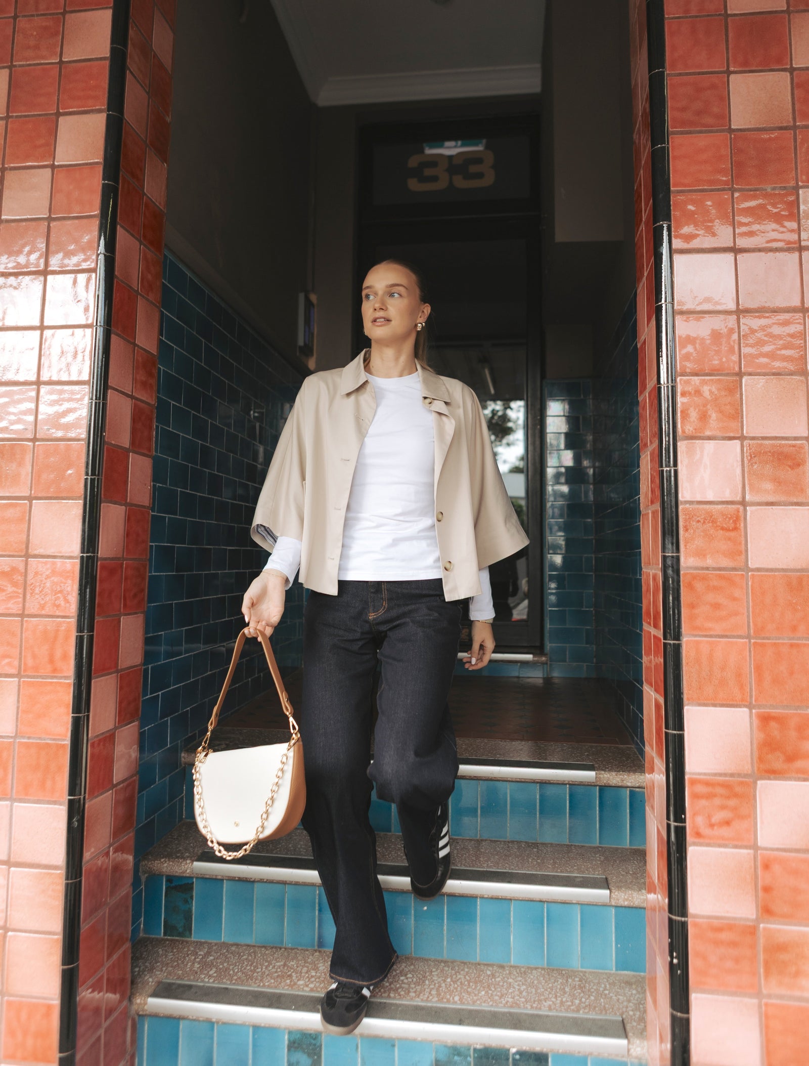 Reece Bag White Tan - Zjoosh