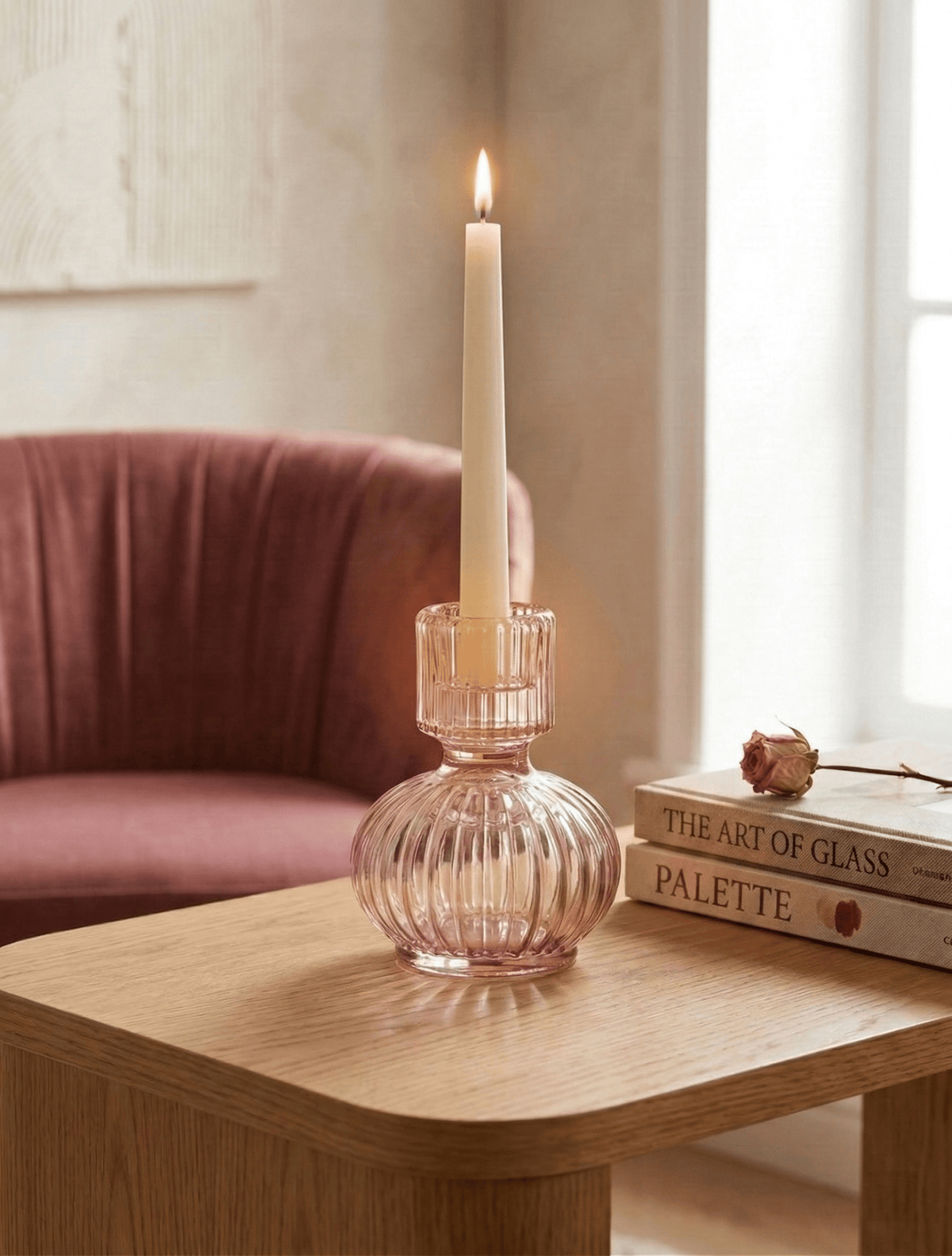 Reversible Bulb Candleholder Blush - Zjoosh