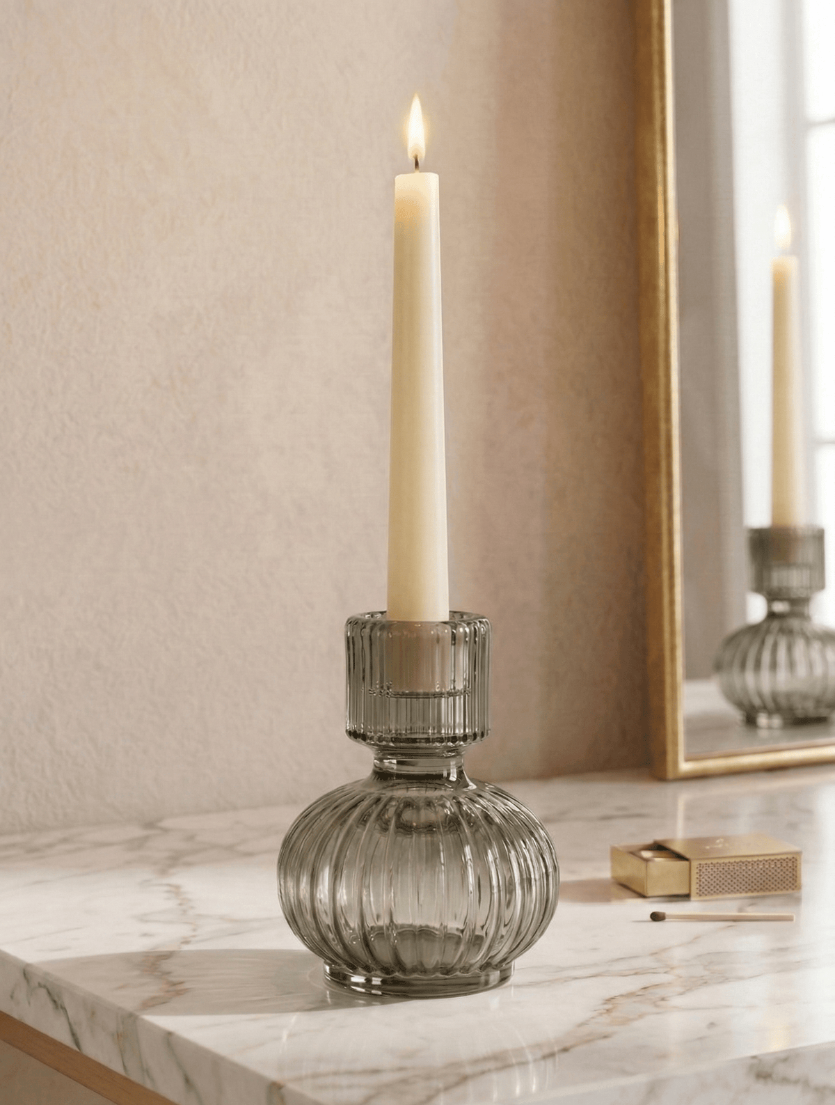 Reversible Bulb Candleholder Smoke - Zjoosh