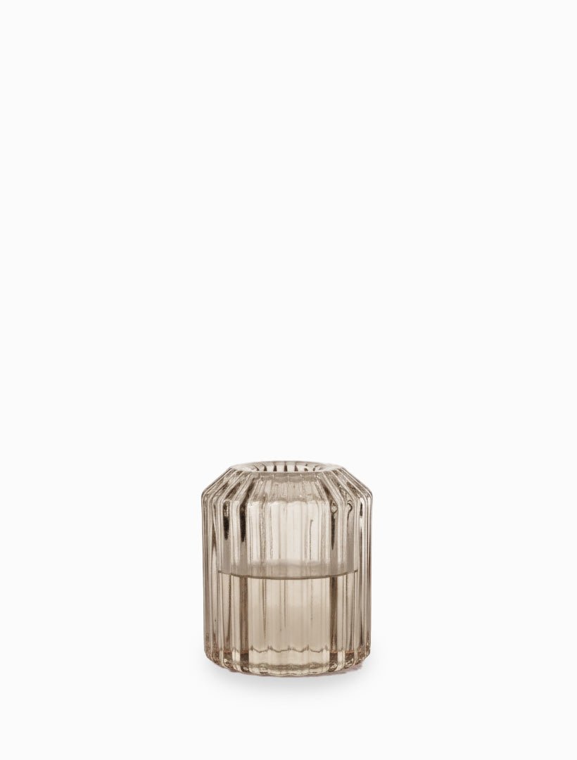 Reversible Ribbed Candleholder Smoke - Zjoosh