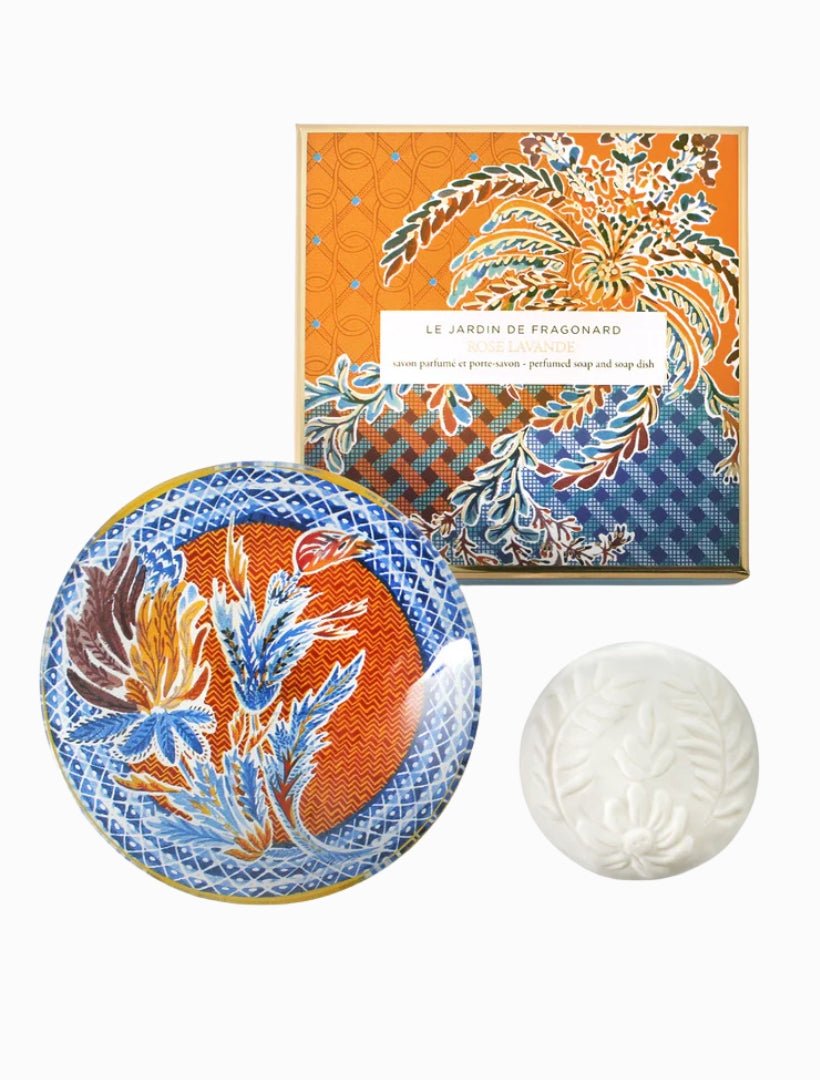Rose Lavande Soap and Dish Set - Zjoosh