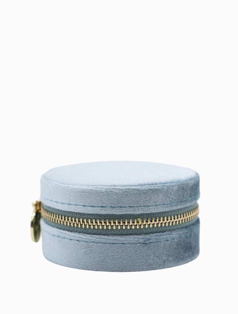 Round Jewellery Case Blue - Zjoosh