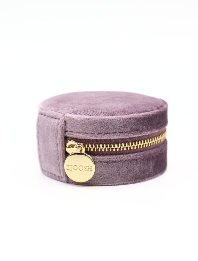 Round Jewellery Case Lilac - Zjoosh