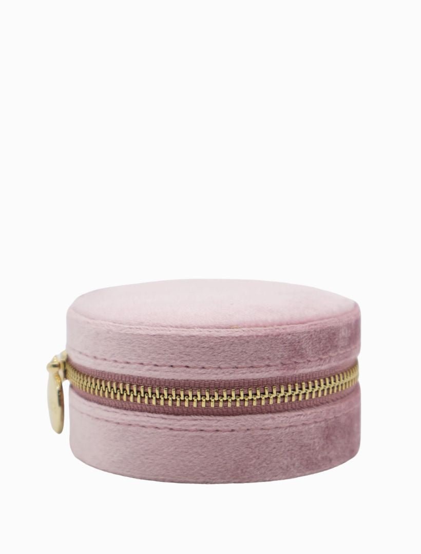 Round Jewellery Case Pink - Zjoosh