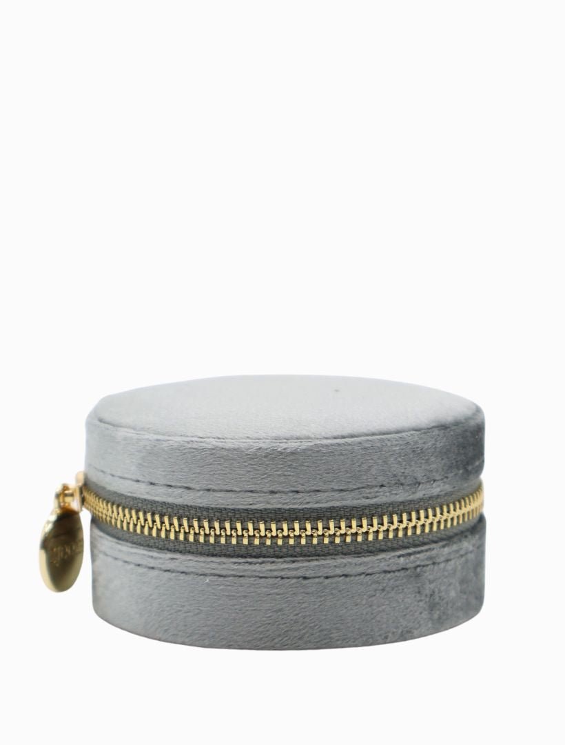 Round Jewellery Case Silver - Zjoosh