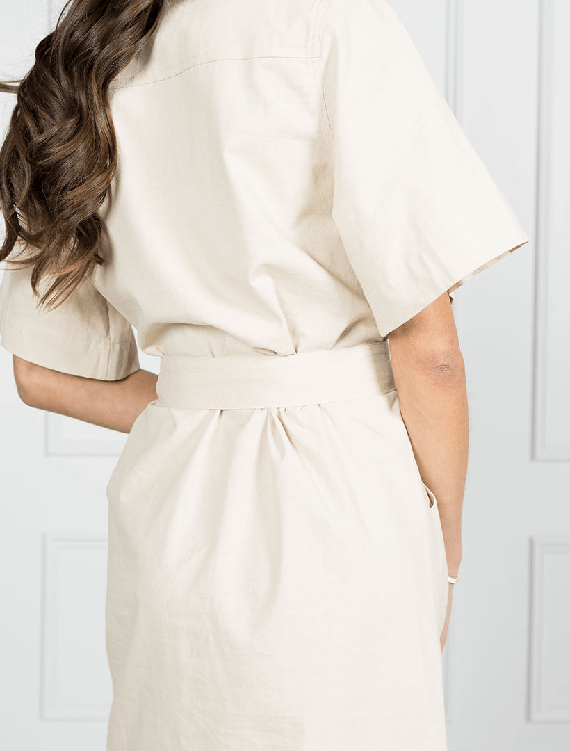 Rubi Utility Dress Stone - FINAL SALE - Zjoosh