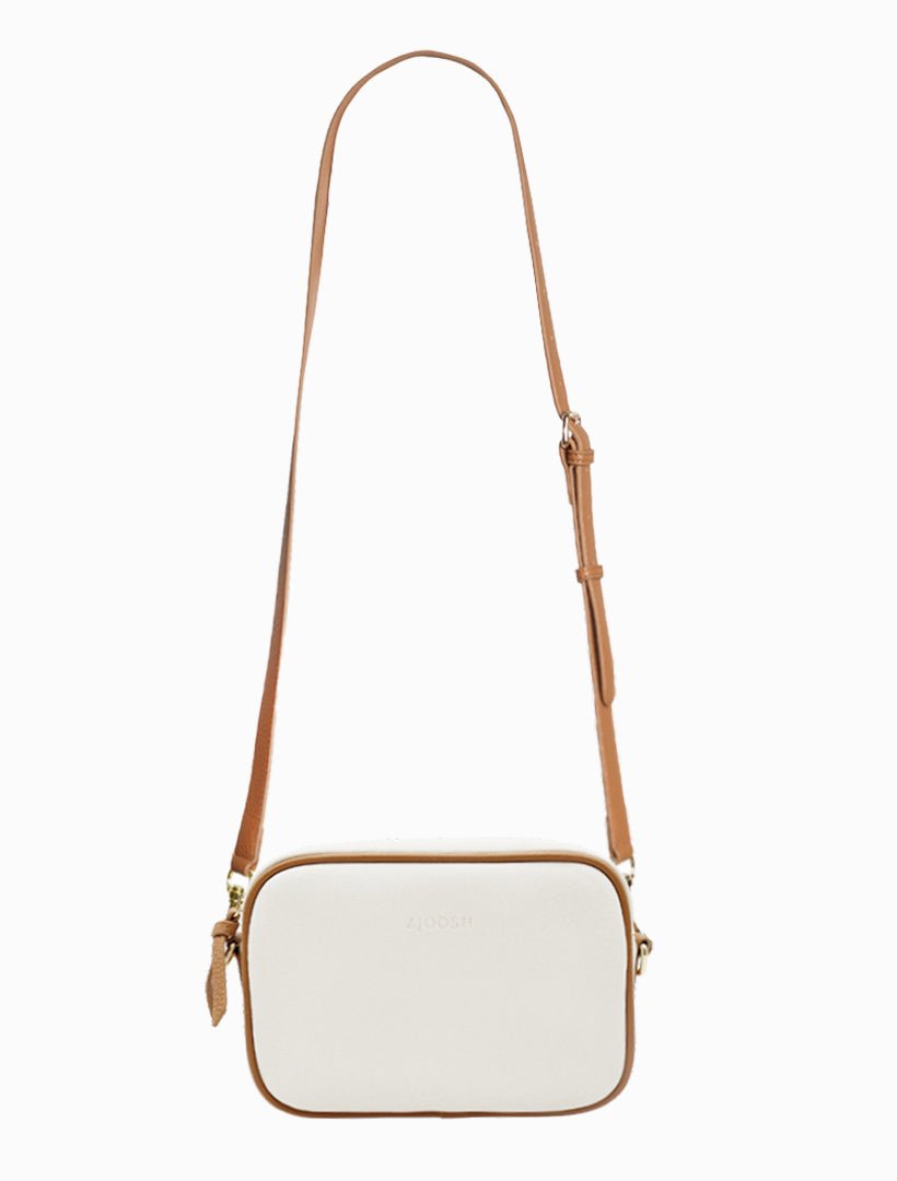 Ruby Canvas Cross Body Bag White - Zjoosh