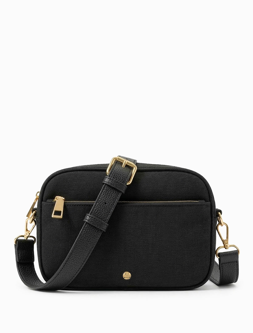 Ruby London Canvas Cross Body Bag Black - Zjoosh