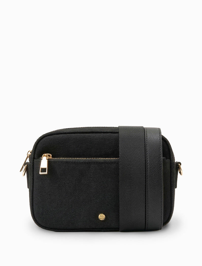Ruby London Canvas Cross Body Bag Black - Zjoosh