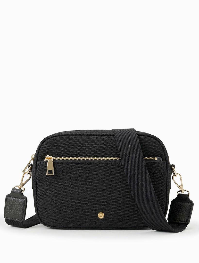 Ruby London Canvas Cross Body Bag Black - Zjoosh