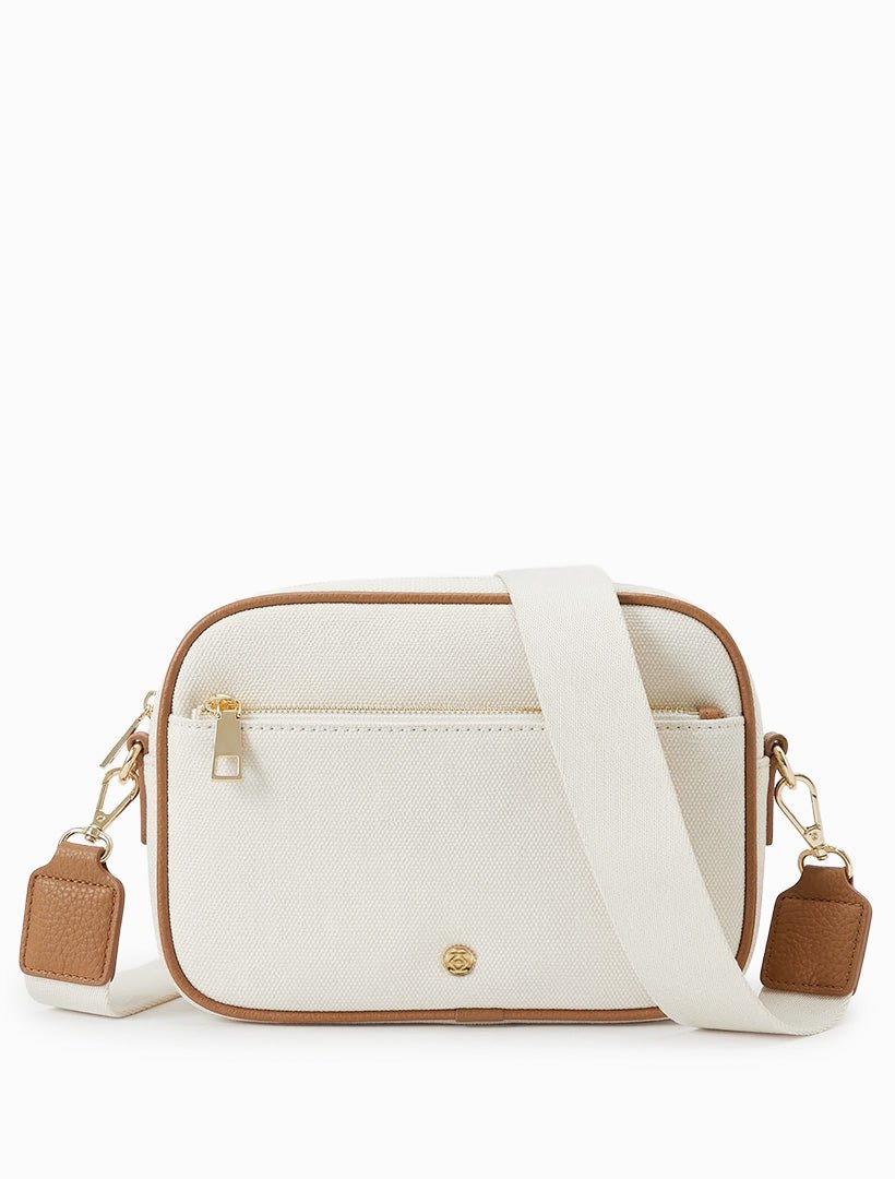 Ruby London Canvas Cross Body Bag Ecru - Zjoosh