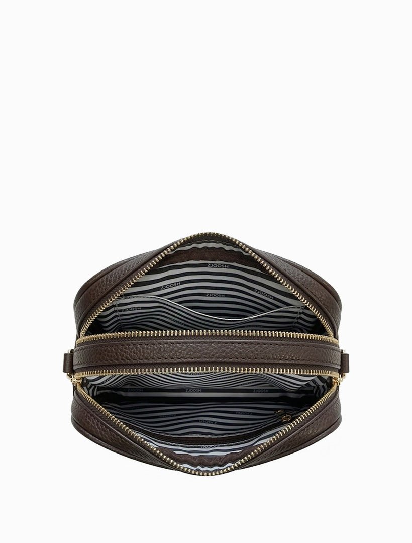Ruby London Cross Body Bag Chocolate - Zjoosh