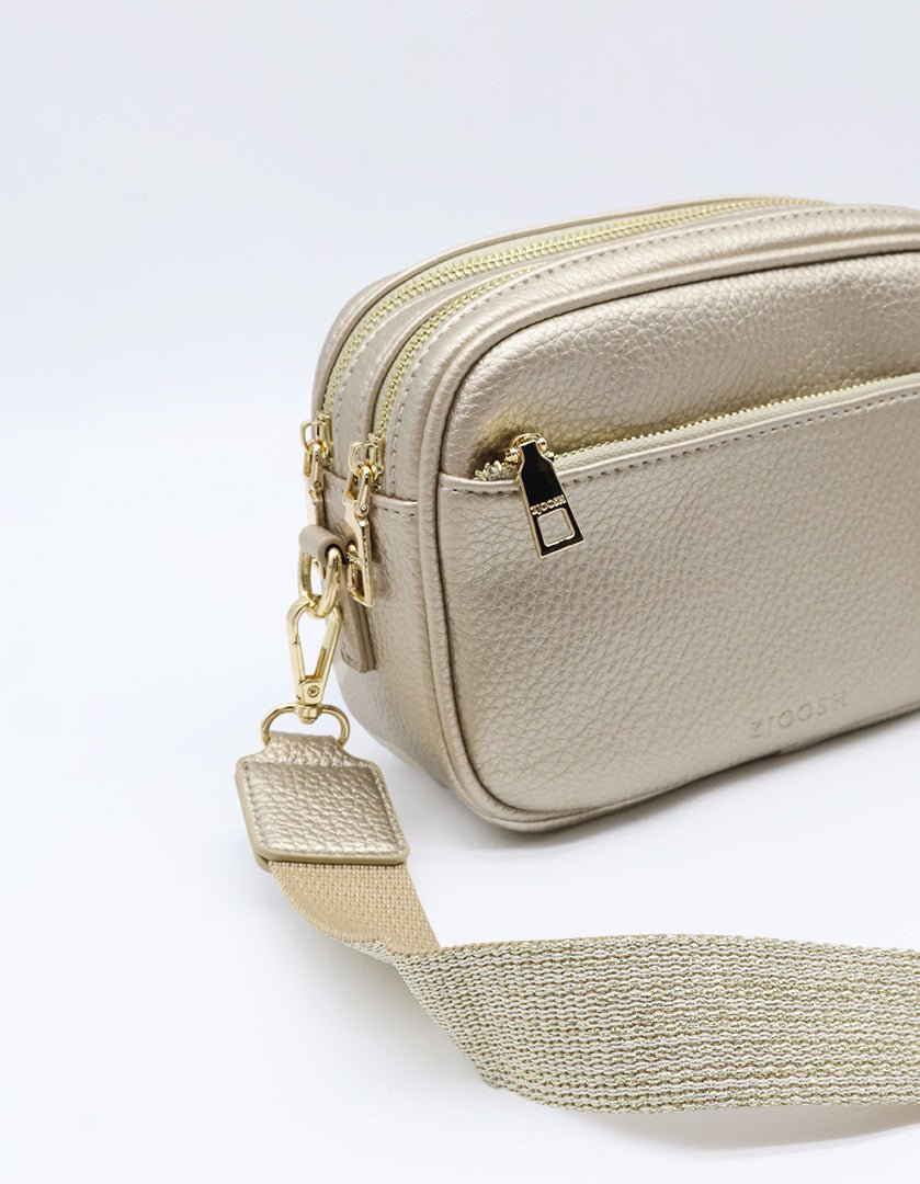 Ruby London Cross Body Bag Gold - Zjoosh