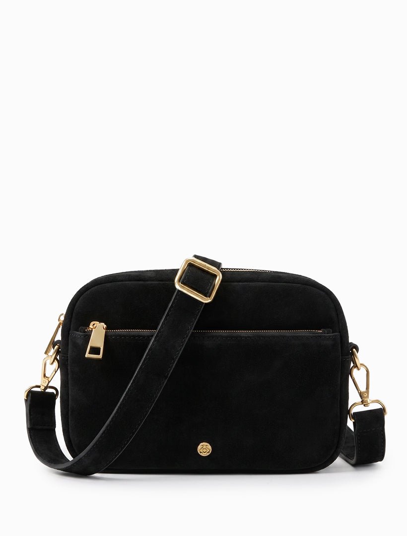 Ruby London Eco Suede Cross Body Bag Black - Zjoosh