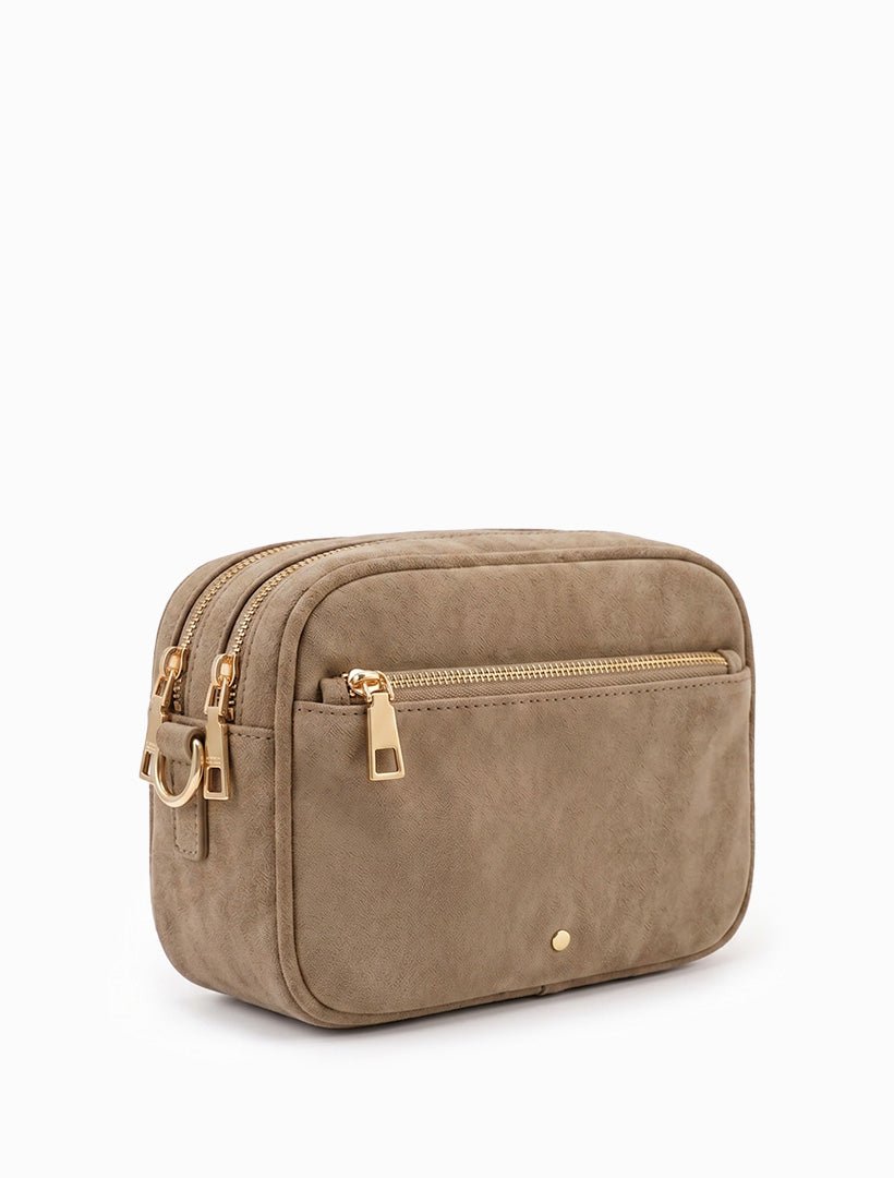 Ruby London Eco Suede Cross Body Bag Tan - Zjoosh