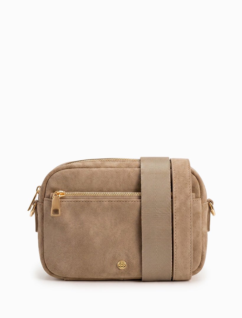 Ruby London Eco Suede Cross Body Bag Tan - Zjoosh