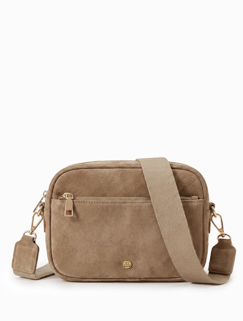 Ruby London Eco Suede Cross Body Bag Tan - Zjoosh