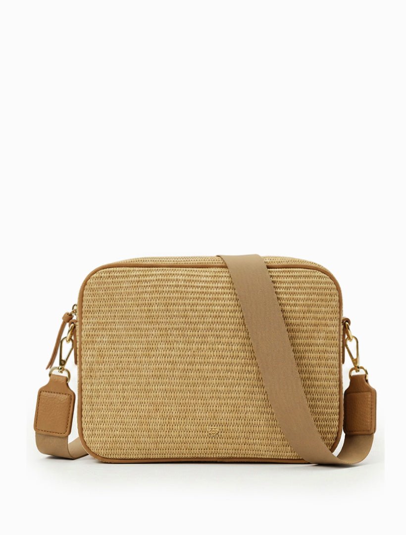 Ruby Palma Stud Cross Body Bag Tan - Zjoosh