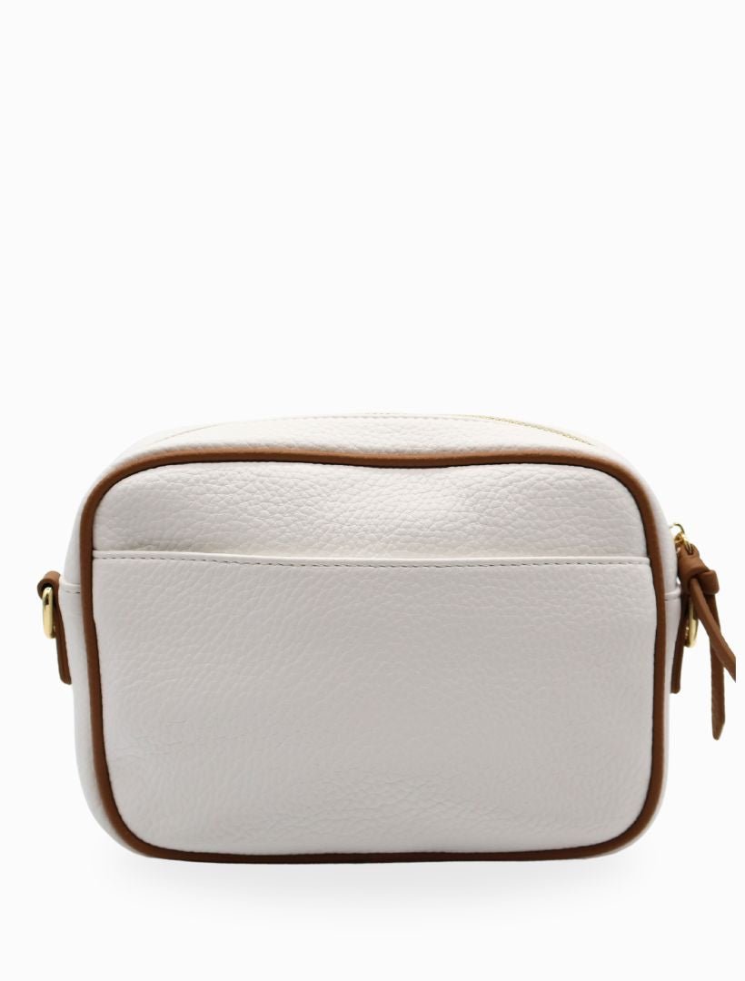 Ruby Sports Cross Body Bag Dual Tone White Tan - Zjoosh