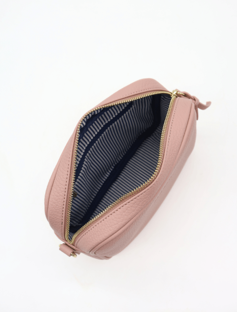 open zip inside view pink cross body bag from zjoosh