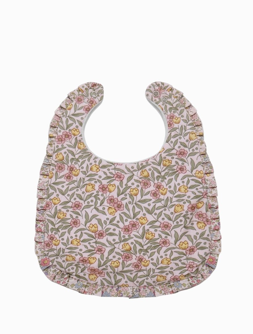 Ruffle Edge Bib Blossom Lily Pink - Zjoosh