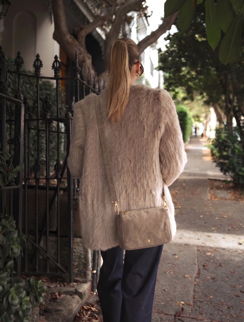 Rumi Eco Suede Bag Tan - Zjoosh