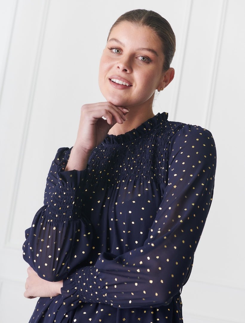 Sally Dress Navy - FINAL SALE - Zjoosh