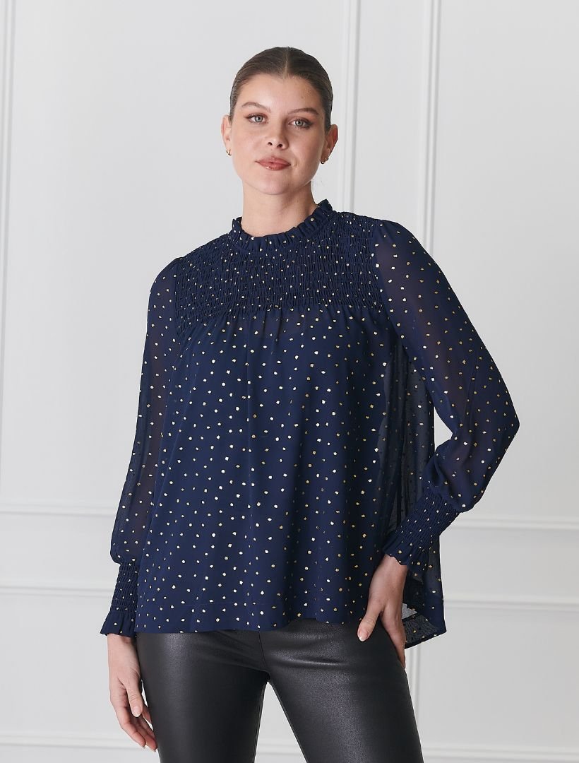 Sally Top Navy - FINAL SALE - Zjoosh