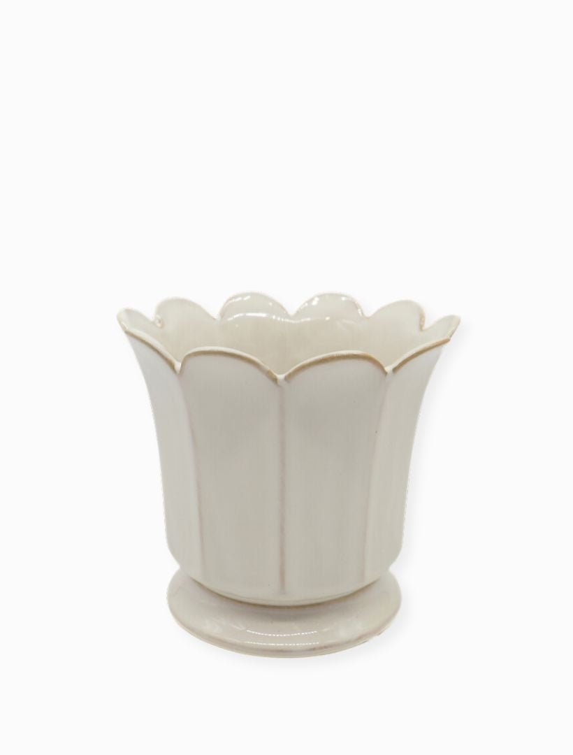 Scalloped Pot White Large - Zjoosh