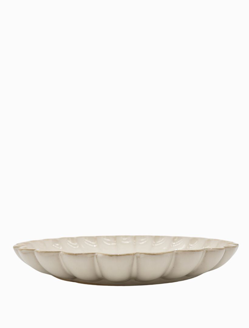 Scallop Platter White Large